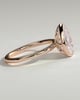 Winslet - Pear Bezel Solitaire with Petal Gallery Engagement Ring - 18k Rose Gold