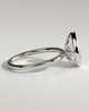 Winslet - Pear Bezel Solitaire with Petal Gallery Engagement Ring - 18k White Gold