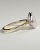 Winslet - Pear Bezel Solitaire with Petal Gallery Engagement Ring - 18k Yellow Gold / 18k White Gold