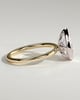 Winslet - Pear Bezel Solitaire with Petal Gallery Engagement Ring - 18k Yellow Gold / 18k White Gold