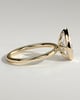 Winslet - Pear Bezel Solitaire with Petal Gallery Engagement Ring - 18k Yellow Gold