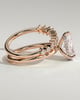 Xanthe - Double Band Pear Solitaire - 18k Rose Gold