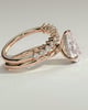 Xanthe - Double Band Pear Solitaire - 18k Rose Gold