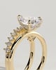 Xanthe - Double Band Pear Solitaire - 18k Yellow Gold