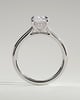 Yasmine - Elongated Cushion Cathedral Solitaire with Hidden Halo and Pav - 18k White Gold