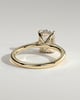 Yasmine - Elongated Cushion Cathedral Solitaire with Hidden Halo and Pav - 18k Yellow Gold
