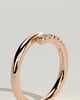 Yuki - Half Pave Wrap Band Wedding Ring - 18k Rose Gold