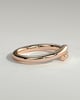 Yuki - Half Pave Wrap Band Wedding Ring - 18k Rose Gold