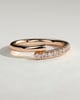 Yuki - Half Pave Wrap Band Wedding Ring - 18k Rose Gold