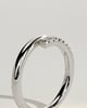 Yuki - Half Pave Wrap Band Wedding Ring - 18k White Gold