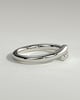 Yuki - Half Pave Wrap Band Wedding Ring - 18k White Gold
