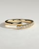 Yuki - Half Pave Wrap Band Wedding Ring - 18k Yellow Gold