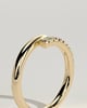 Yuki - Half Pave Wrap Band Wedding Ring - 18k Yellow Gold