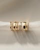 Yuki - Half Pave Wrap Band Wedding Ring - 18k Yellow Gold