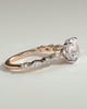 Zade - Round Solitaire with Accent Band - 18k Rose Gold / 18k White Gold