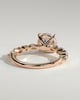 Zade - Round Solitaire with Accent Band - 18k Rose Gold
