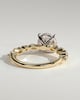 Zade - Round Solitaire with Accent Band - 18k Yellow Gold / 18k White Gold
