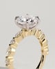 Zade - Round Solitaire with Accent Band - 18k Yellow Gold / 18k White Gold