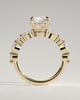 Zade - Round Solitaire with Accent Band - 18k Yellow Gold