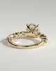 Zade - Round Solitaire with Accent Band - 18k Yellow Gold