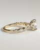 Zade - Round Solitaire with Accent Band - 18k Yellow Gold