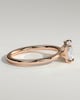 Zara - Radiant 4 Claw Solitaire with East West Setting and Raised Basket Gallery Engagement Ring - 18k Rose Gold