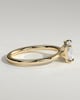 Zara - Radiant 4 Claw Solitaire with East West Setting and Raised Basket Gallery Engagement Ring - 18k Yellow Gold