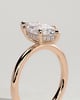 Zariyah - Marquise Solitaire with 6 Claw Setting and Hidden Halo - 18k Rose Gold