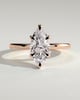 Zariyah - Marquise Solitaire with 6 Claw Setting and Hidden Halo - 18k Rose Gold