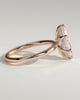 Zariyah - Marquise Solitaire with 6 Claw Setting and Hidden Halo - 18k Rose Gold