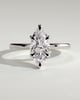 Zariyah - Marquise Solitaire with 6 Claw Setting and Hidden Halo - 18k White Gold