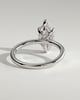 Zariyah - Marquise Solitaire with 6 Claw Setting and Hidden Halo - 18k White Gold