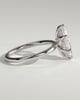 Zariyah - Marquise Solitaire with 6 Claw Setting and Hidden Halo - 18k White Gold