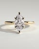 Zariyah - Marquise Solitaire with 6 Claw Setting and Hidden Halo - 18k Yellow Gold