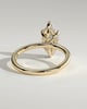 Zariyah - Marquise Solitaire with 6 Claw Setting and Hidden Halo - 18k Yellow Gold