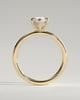 Zariyah - Marquise Solitaire with 6 Claw Setting and Hidden Halo - 18k Yellow Gold