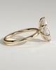 Zariyah - Marquise Solitaire with 6 Claw Setting and Hidden Halo - 18k Yellow Gold