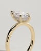 Zariyah - Marquise Solitaire with 6 Claw Setting and Hidden Halo - 18k Yellow Gold