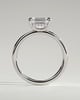 Zayla - 4 Claw East West Emerald with Hidden Halo - 18k White Gold
