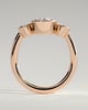 Zelda - Bezel Set Oval Trilogy - 18k Rose Gold