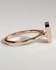 Zoe - Bezel Radiant Cathedral Solitaire - 18k Rose Gold