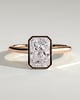 Zoe - Bezel Radiant Cathedral Solitaire - 18k Rose Gold