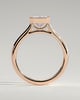 Zoe - Bezel Radiant Cathedral Solitaire - 18k Rose Gold