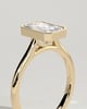 Zoe - Bezel Radiant Cathedral Solitaire - 18k Yellow Gold