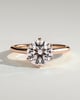 Zya - 6 Claw Cathedral Round Solitaire - 18k Rose Gold
