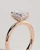 Alice - Emerald Claw Solitaire with Hidden Halo Engagement Ring - 18k Rose Gold