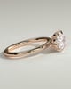 Allison - Oval East West Claw Solitaire Engagement Ring - 18k Rose Gold