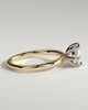 Allison - Oval East West Claw Solitaire Engagement Ring - 18k Yellow Gold / 18k White Gold