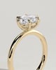 Allison - Oval East West Claw Solitaire Engagement Ring - 18k Yellow Gold