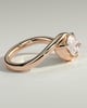 Beverly - Marquise East West Claw Solitaire with Bypass Band  Engagement Ring - 18k Rose Gold